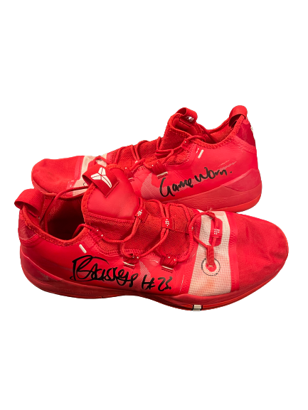 Charles Bassey Western Kentucky Basketball SIGNED Game Worn Shoes (Size 17)