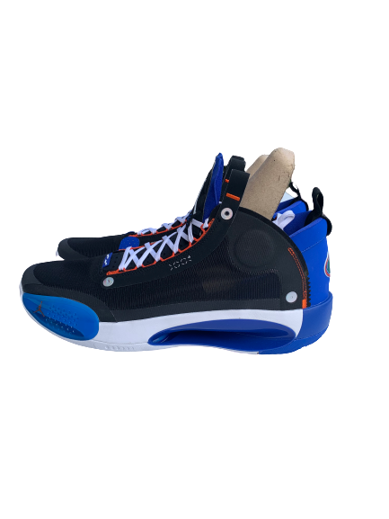 Kerry Blackshear Jr. Florida Basketball Player-Exclusive Jordan Sneakers (Size 17)