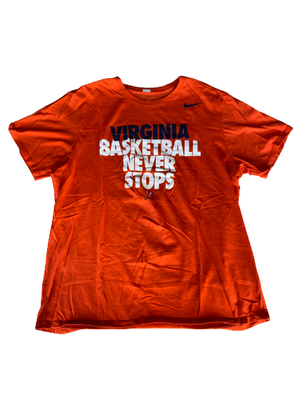 Jay Huff Virginia Basketball Team Issued T-Shirt (Size XL)