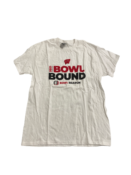 A.J. Abbott Wisconsin Football Player-Exclusive "Bowl Bound" T-Shirt (Size M)