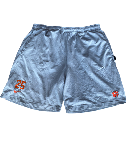 J.C. Chalk Clemson Football Team Issued Workout Shorts with Number (Size XL)