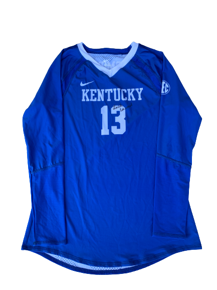 Leah Edmond Kentucky Volleyball Signed Game Worn Jersey (Size L)