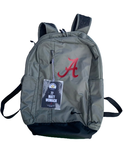 Matt Womack Alabama Player Issued Backpack with Citrus Bowl Travel Tag