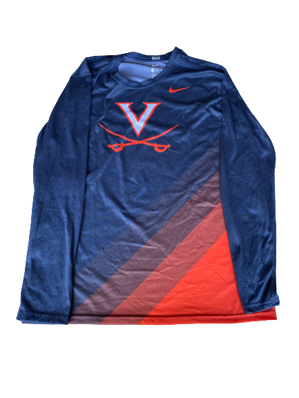 Jay Huff Virginia Basketball Team Issued Long Sleeve Shirt (Size XL)
