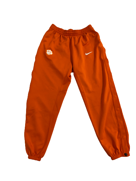 Brevin Galloway Clemson Basketball Player-Exclusive Warm-Up Snap-Off Sweatpants (Size L)