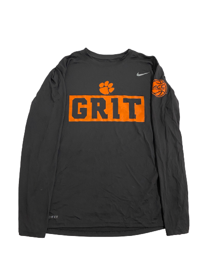 Brevin Galloway Clemson Basketball Player-Exclusive GRIT Long Sleeve Shirt (Size XL)