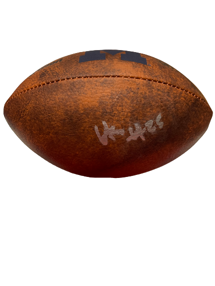 Hassan Haskins Signed Officially Licensed Vintage Mini Football