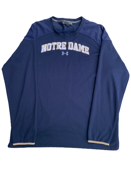 Torii Hunter Jr. Notre Dame Team Issued Crewneck Sweatshirt (Size XL)