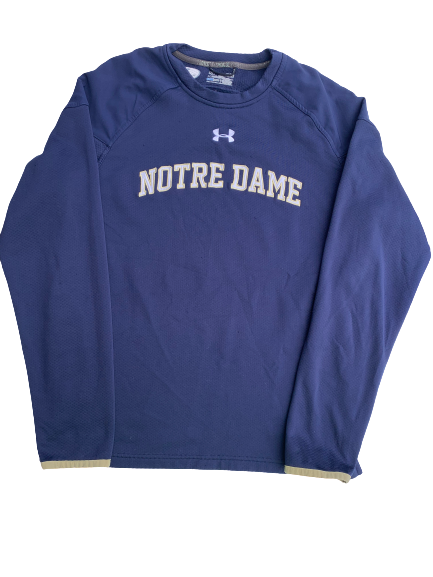 Torii Hunter Jr. Notre Dame Team Issued Crewneck Sweatshirt (Size L)