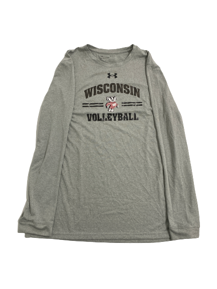 Anna MacDonald Wisconsin Volleyball Player-Exclusive Long Sleeve Shirt With Number on Back (Size S)