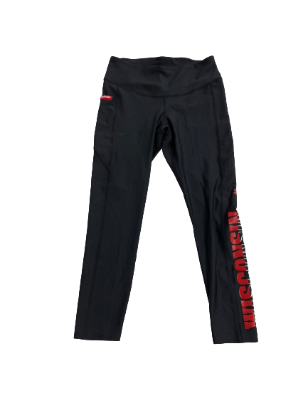 Anna MacDonald Wisconsin Volleyball Team-Issued Leggings (Size Women&