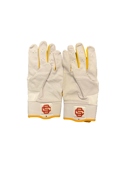 Ben Wanger USC Baseball Player Exclusive Batting Gloves (Size XL)