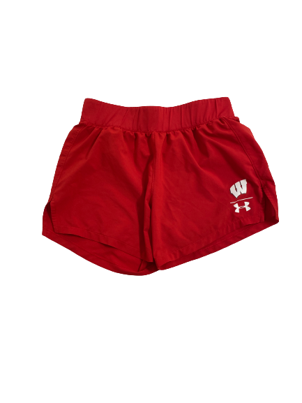 Anna MacDonald Wisconsin Volleyball Team-Issued Shorts (Size Women&