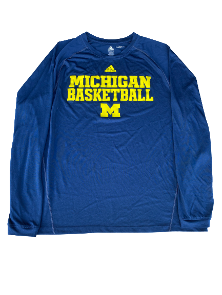 Max Bielfeldt Michigan Basketball Long Sleeve Shirt (Size XL)