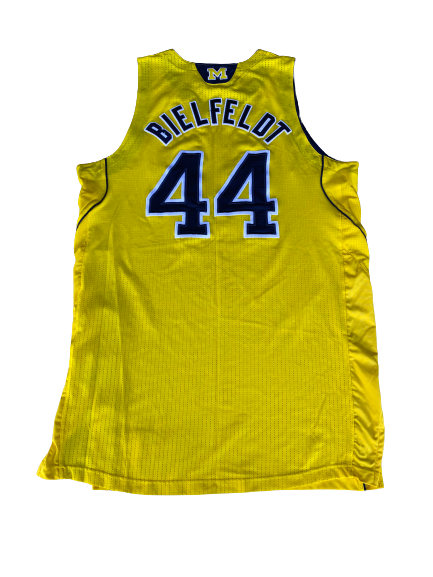 Max Bielfeldt Michigan Basketball Game Worn Jersey (Size XXL)