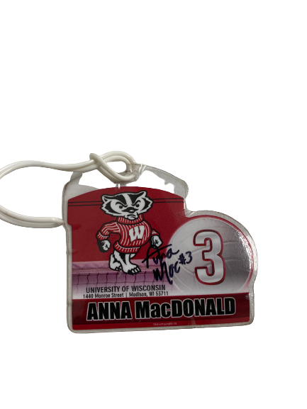 Anna MacDonald Wisconsin Volleyball Signed Player Tags (Set of 2)