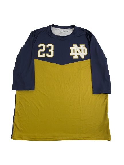 Jack Sheehan Notre Dame Baseball Player-Exclusive 3/4 Sleeve Batting Practice Shirt With 