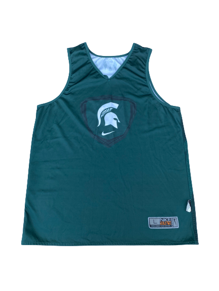 Travis Trice Michigan State Basketball Player Exclusive Signed Reversible Practice Jersey (Size L)