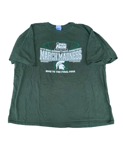 Travis Trice Michigan State Basketball Team Issued Workout Shirt (Size 2XL)