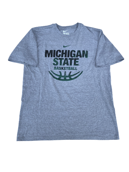 Travis Trice Michigan State Basketball Team Issued Workout Shirt (Size L)