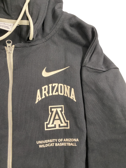 Jordan Mains Arizona Basketball Player-Exclusive Premium Zip-Up Jacket (Size L)