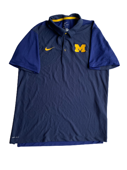 Brendan Warren Michigan Hockey Nike Polo Shirt (Size L)