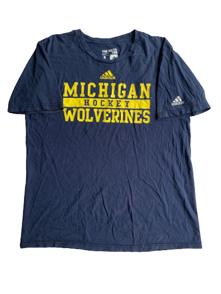 Brendan Warren Michigan Hockey Adidas T-Shirt (Size L)