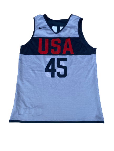 Travis Trice USA Basketball Player Exclusive Signed Reversible Practice Jersey (Size L)