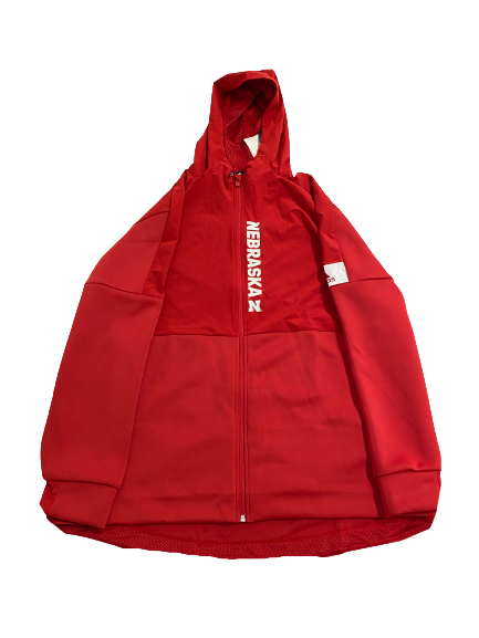 Travis Vokolek Nebraska Football Team-Issued Zip-Up Jacket (Size XXL)