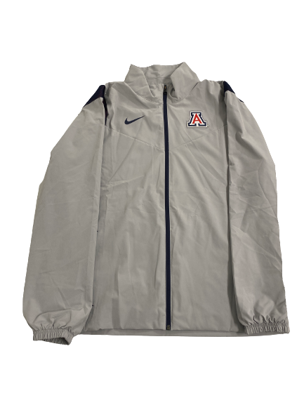 Jordan Mains Arizona Basketball Team-Issued Zip-Up Jacket (Size L)