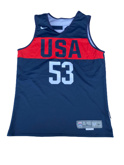 Travis Trice USA Basketball Player Exclusive Signed Reversible Practice Jersey (Size L)