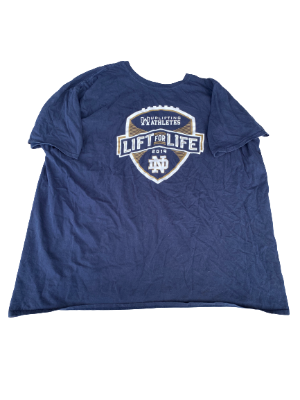 Tommy Kraemer Notre Dame Football Team Issued T-Shirt (Size XXXL)