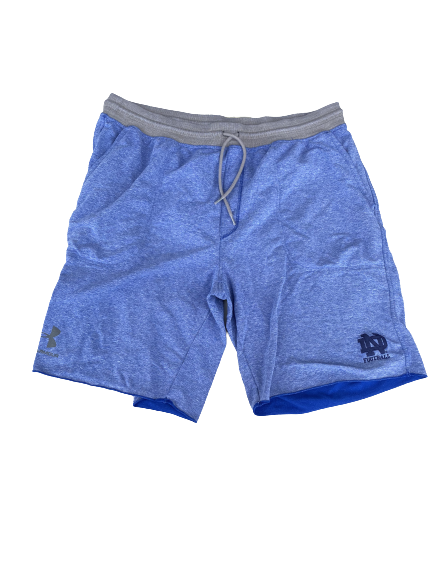 Tommy Kraemer Notre Dame Football Team Issued Sweat Shorts (Size XXXL)