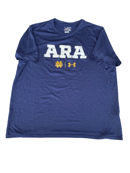 Tommy Kraemer Notre Dame Football Team Issued "Ara" Shirt (Size XXL)