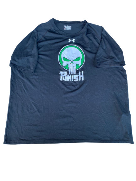Tommy Kraemer Notre Dame Football Team Issued "PUNISH" Shirt (Size XXXL)