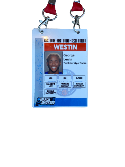 Scottie Lewis Florida Basketball 2021 March Madness and SEC Tournament Player Credentials (Set of 3)
