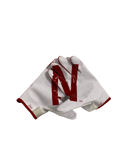 Travis Vokolek Nebraska Football Player-Exclusive Gloves (Size XXXL)