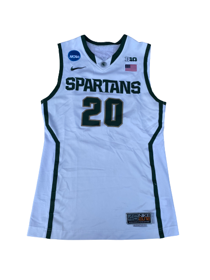 Travis Trice Michigan State Basketball 2012-2013 Game Worn Jersey (Size 46)