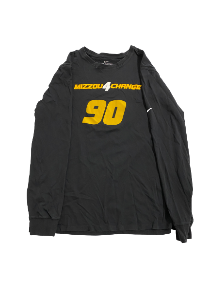Sean Koetting Missouri Football Team Exclusive Long Sleeve Pre-Game Warm-Up Shirt with 