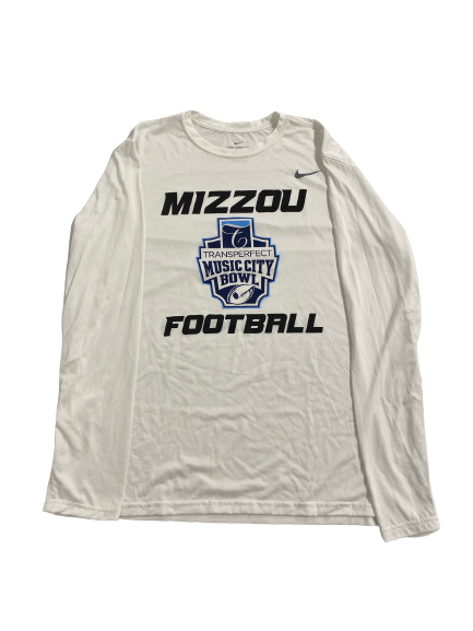 Sean Koetting Missouri Football Player-Exclusive Music City Bowl Long Sleeve Shirt With Number (Size XL)