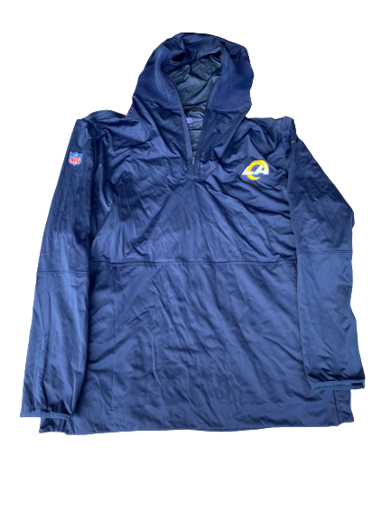 Bobby Evans Los Angeles Rams Team Issued Quarter-Zip Pullover (Size XXXL)