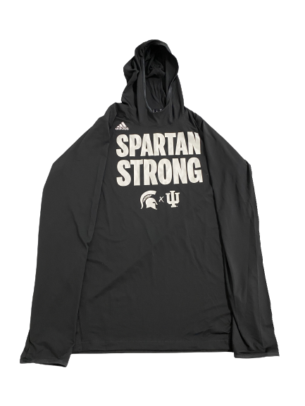 Miller Kopp Indiana Basketball Player-Exclusive "Spartan Strong" Pre-Game Warm-Up Performance Hoodie (Size XL)