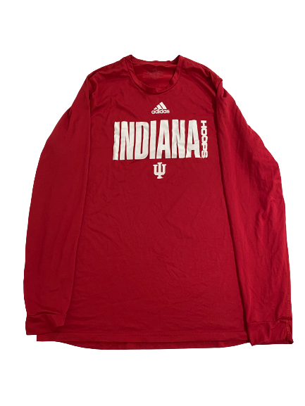 Miller Kopp Indiana Basketball Player-Exclusive Pre-Game Warm-Up Long Sleeve Shirt With 