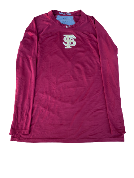 Cole Sands Florida State Baseball Long Sleeve Compression Shirt (Size XL)