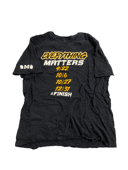 Sean Koetting Missouri Football Player-Exclusive Strength & Conditioning "Everything Matters" T-Shirt (Size XL)