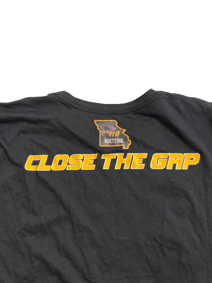 Sean Koetting Missouri Football Player-Exclusive Strength & Conditioning "Close the Gap" T-Shirt (Size XL)