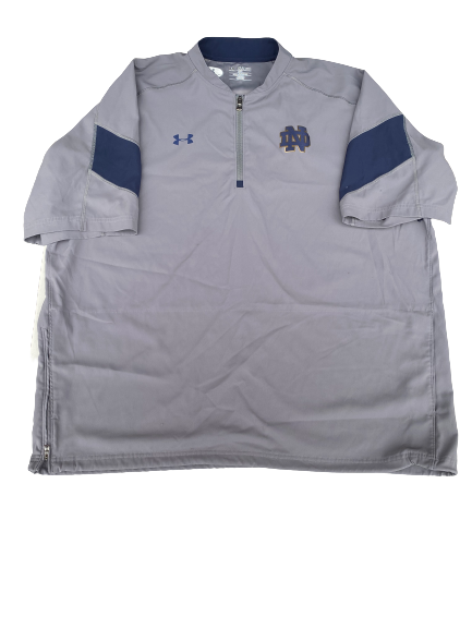Tommy Kraemer Notre Dame Football Team Issued Quarter-Zip Pullover (Size XXXL)