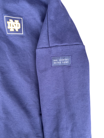 Tommy Kraemer Notre Dame Football Team Issued Sweatshirt (Size XXXL)