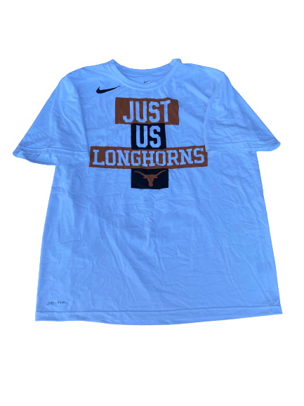 Blake Nevins Texas Basketball Team Issued "Just Us Longhorns" T-Shirt (Size XL)