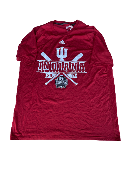 Pauly Milto Indiana Baseball 2017 College World Series Shirt (Size XL)